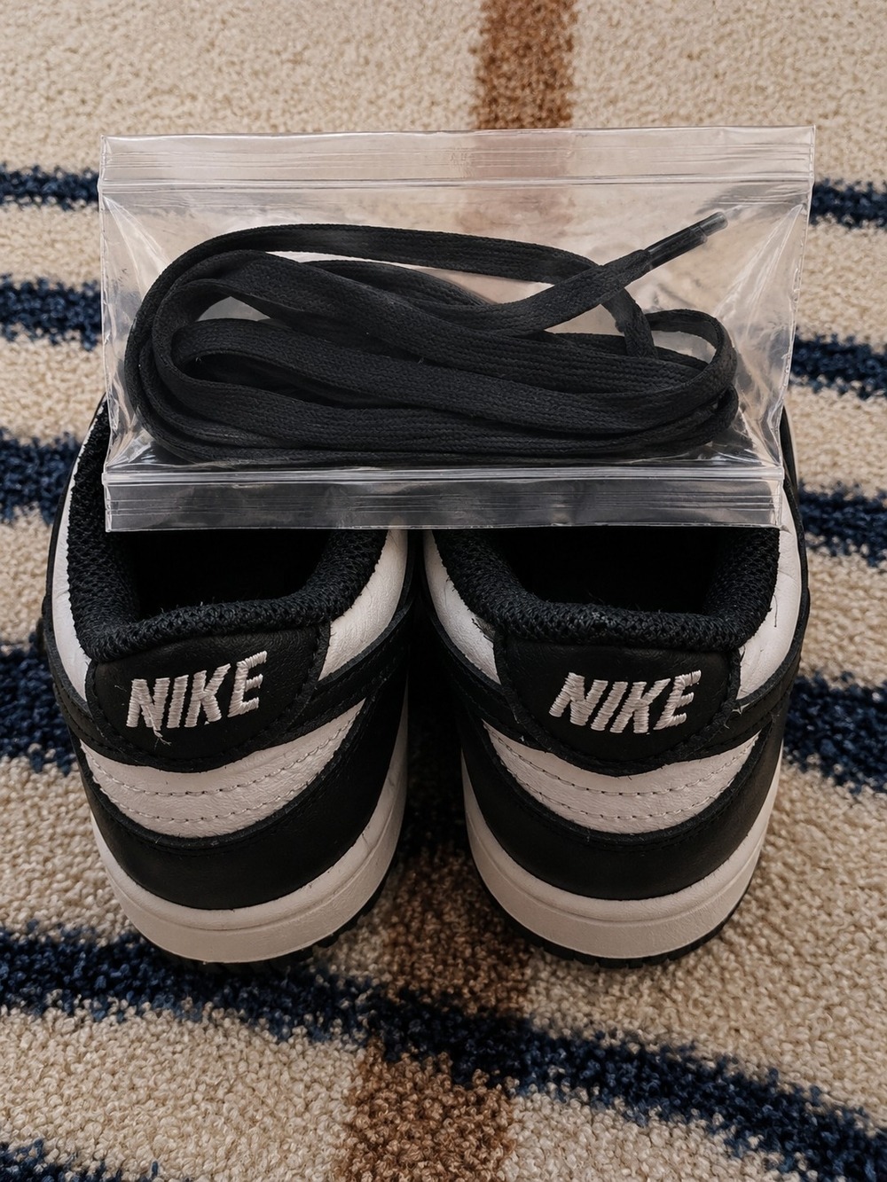 Nike Dunk Low Retro Black White Kids - Picture 5 of 6